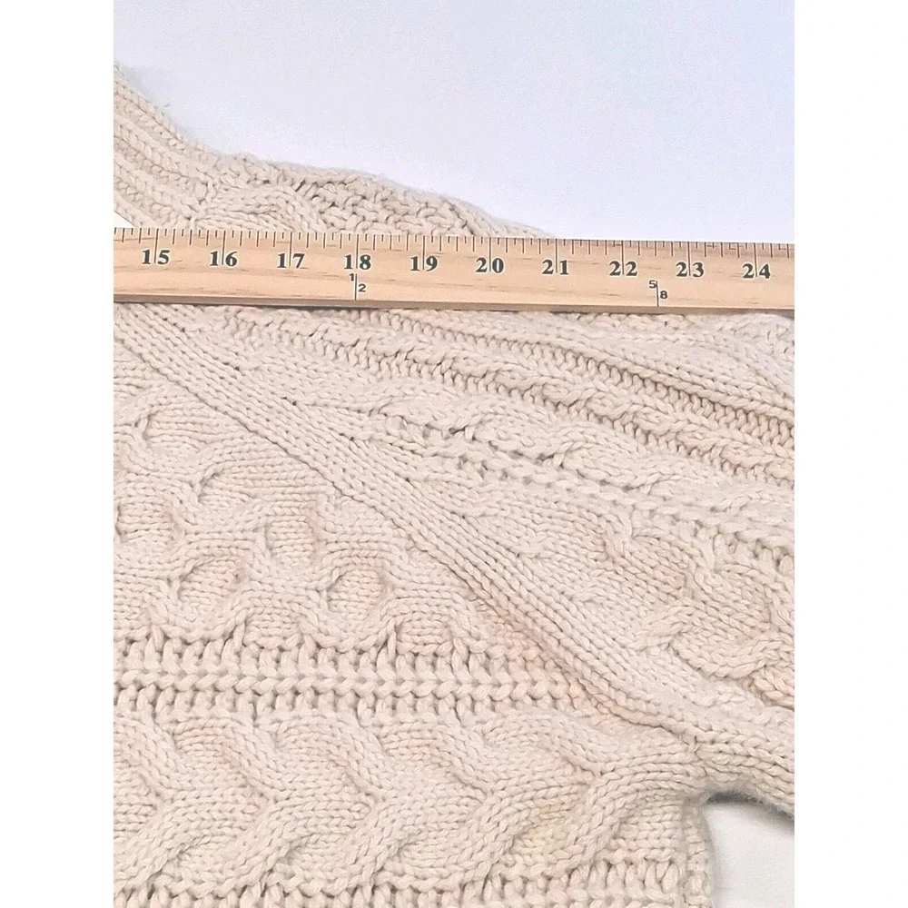 Banana Republic Merino Extra Fine Wool/Cotton Cable Knit Sweater Men's Size L
